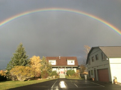 rainbow over the Teton Valley, Idaho
